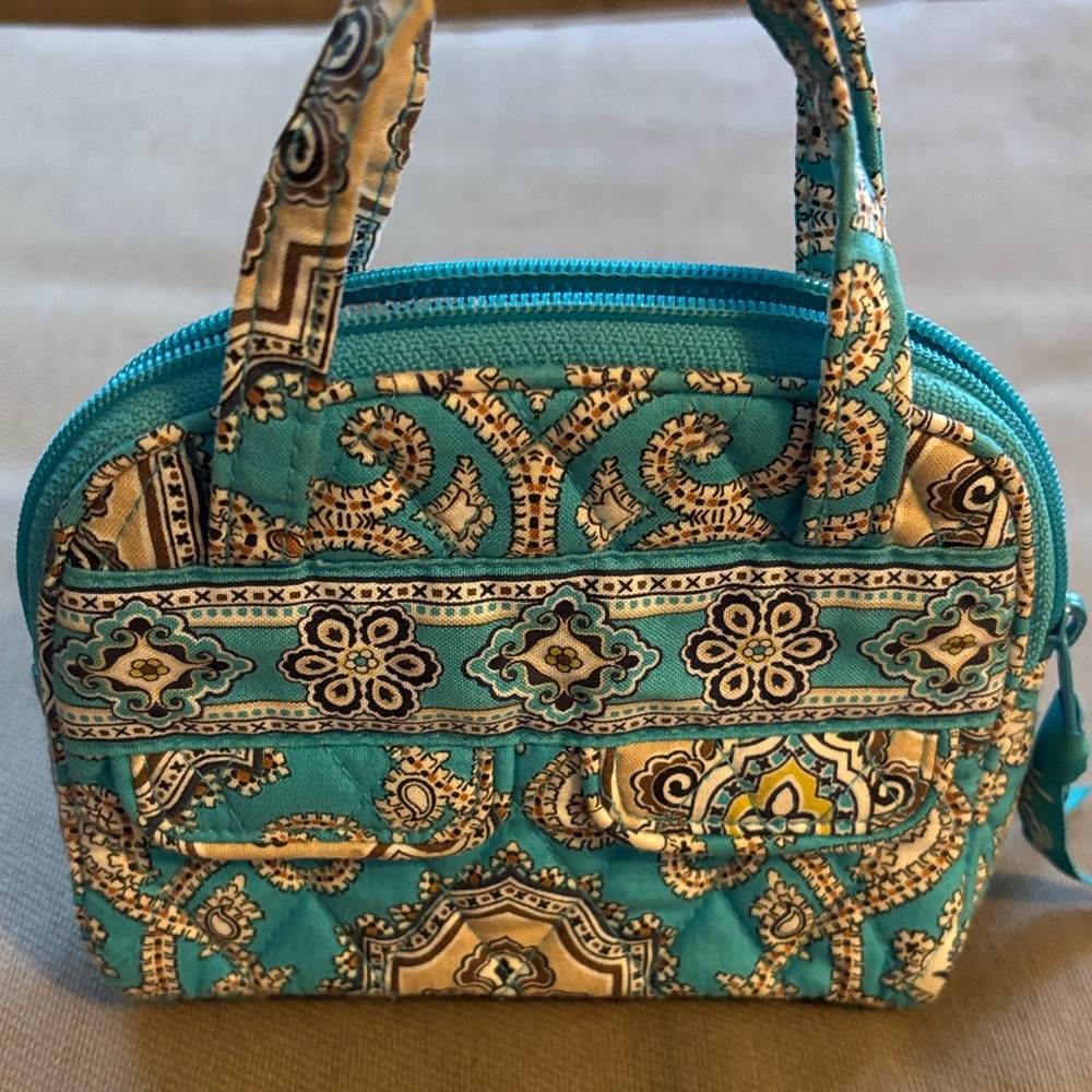 Patterned Blue and Gold Vera Bradley Women's Bag